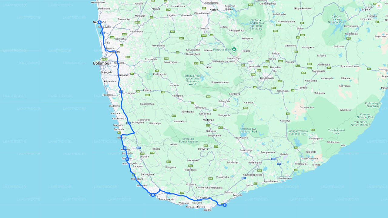 Индивидуальный трансфер из Негомбо в Хирикетию с остановками для осмотра достопримечательностей.