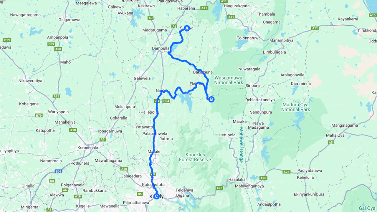 Частный тур из Сигирии в Канди с сафари Васгамува