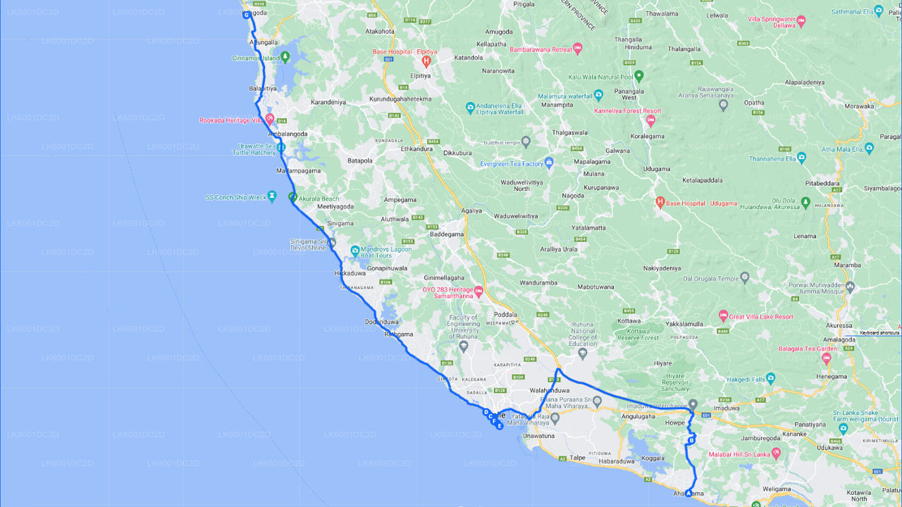 Достопримечательности южного побережья от Ахангамы