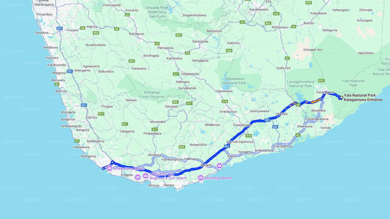 Сафари в национальном парке Яла из Галле