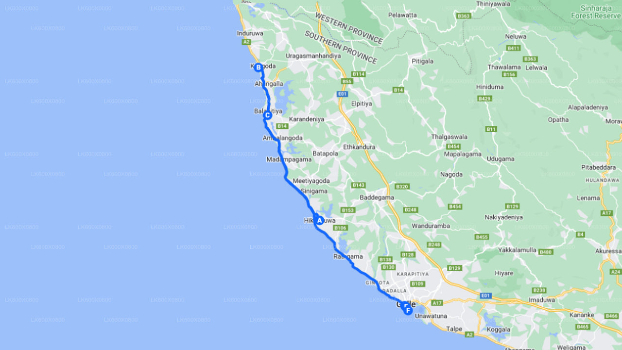 Поездка по побережью в Галле из Хиккадувы