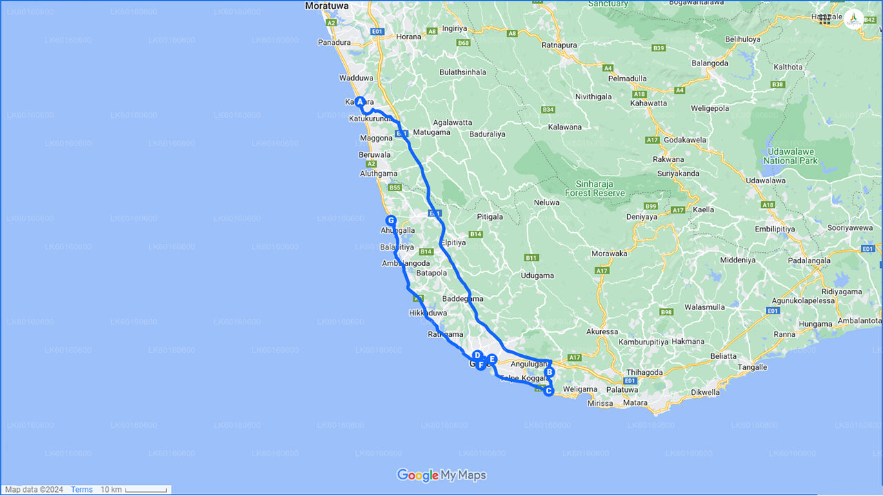 Достопримечательности южного побережья Калутары