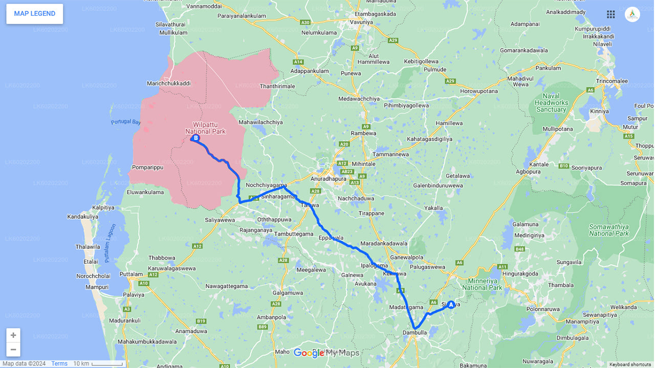 Сафари в национальном парке Уилпатту из Сигирии