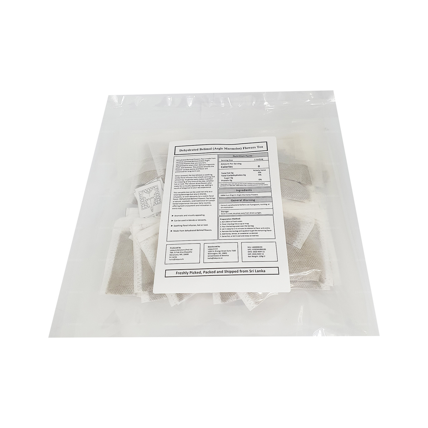 Lakpura® Belimal Tea Bags