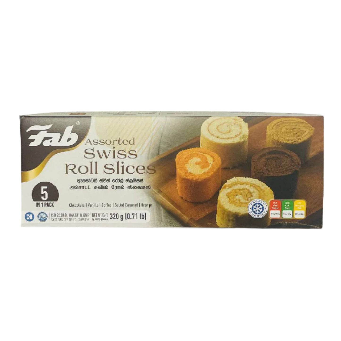 Fab Assorted Swiss Roll (320g) 5 in 1 Pack