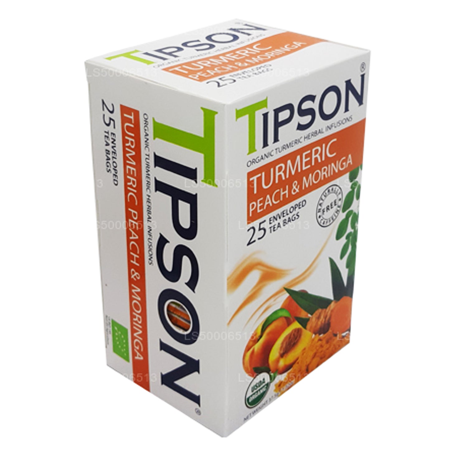 Tipson Tea Органическая куркума, персик и моринга (37,5 г)