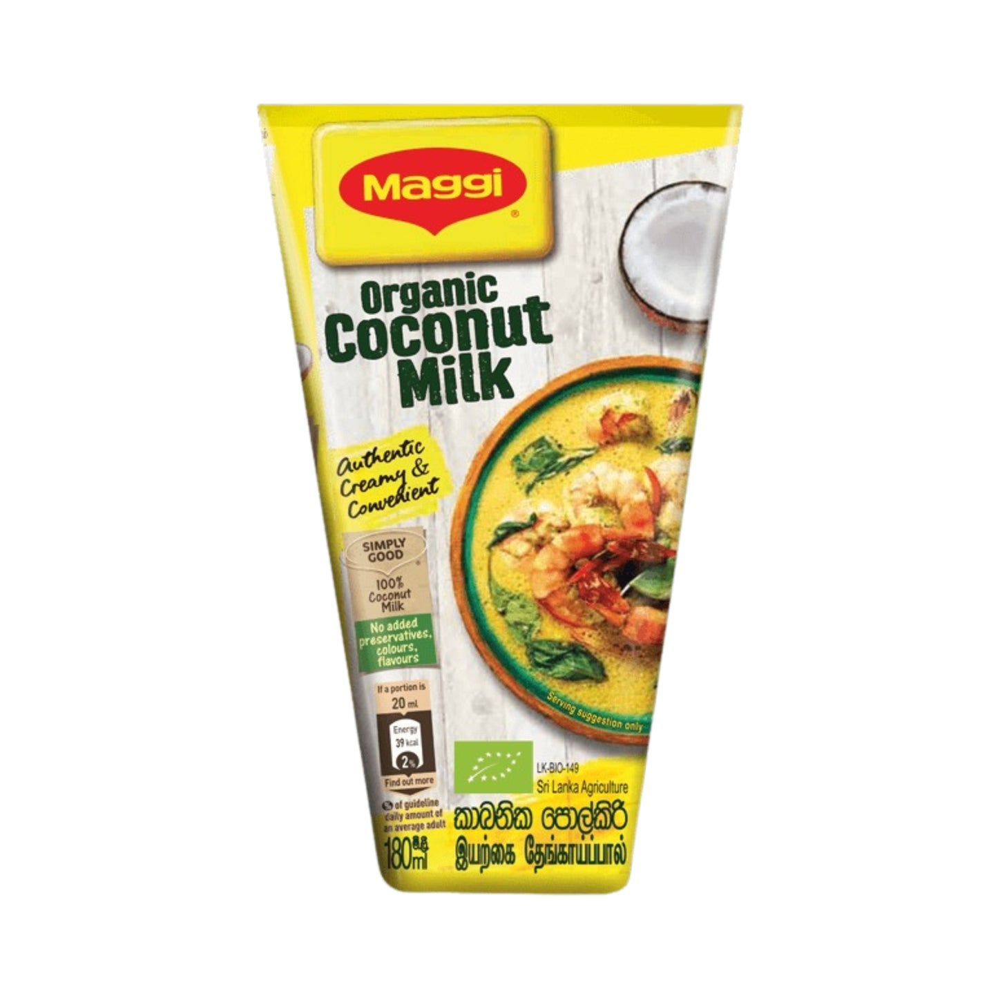 Органическое жидкое кокосовое молоко Maggi (180 мл)