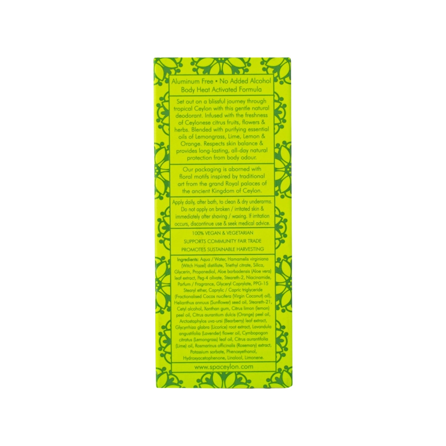 Освежающий дезодорант Spa Ceylon с лимонной травой и цитроном (50 мл)