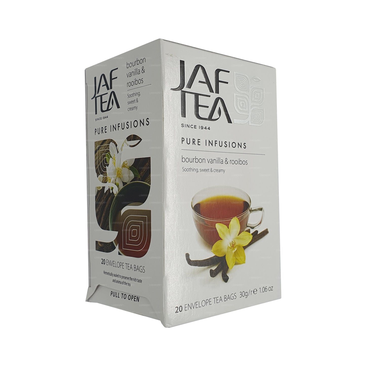 Коллекция Jaf Tea Pure Infusions Бурбон Ваниль Ройбуш (30 г) 20 чайных пакетиков