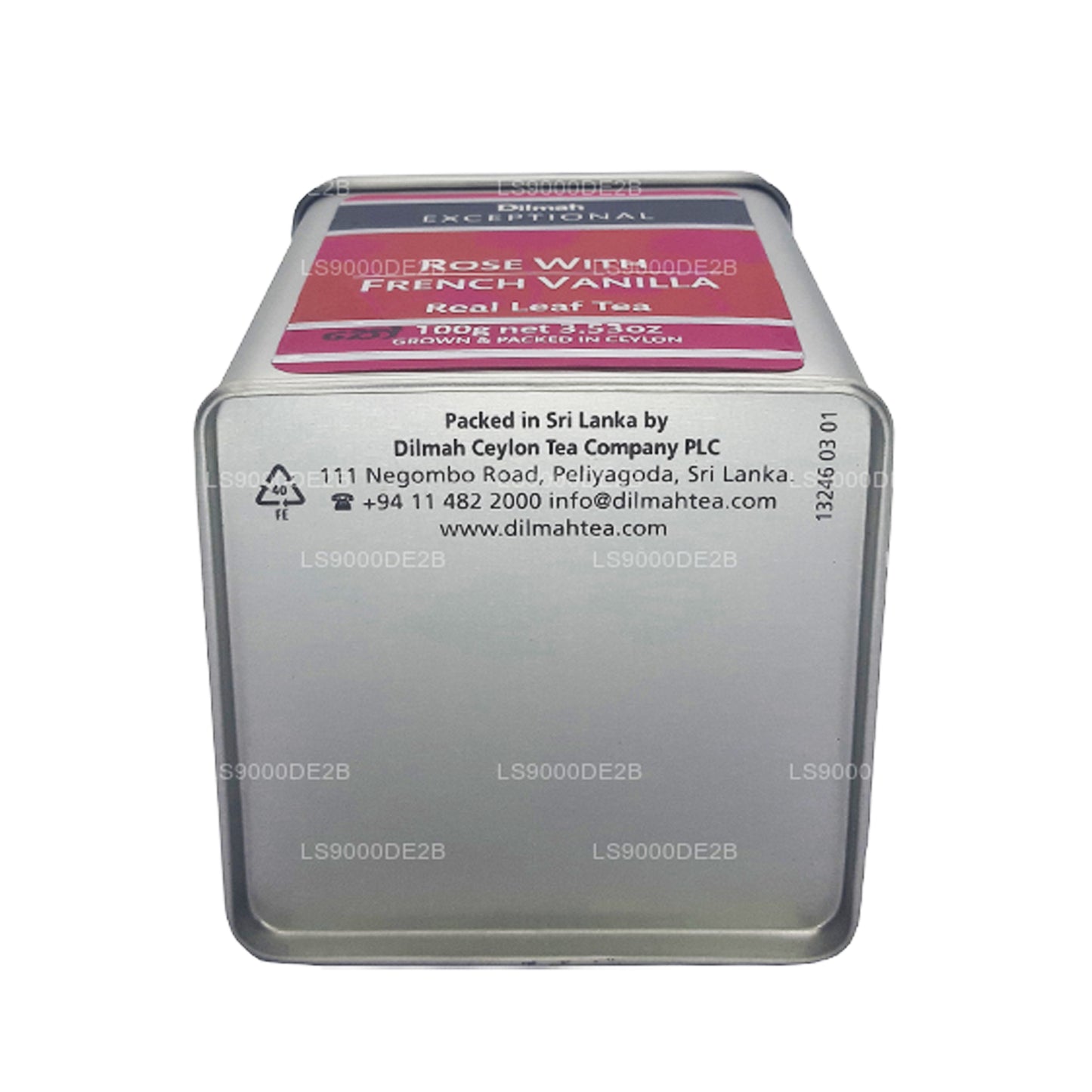 Dilmah Исключительная роза с французской ванилью Настоящий листовой чай (40 г) 20 чайных пакетиков