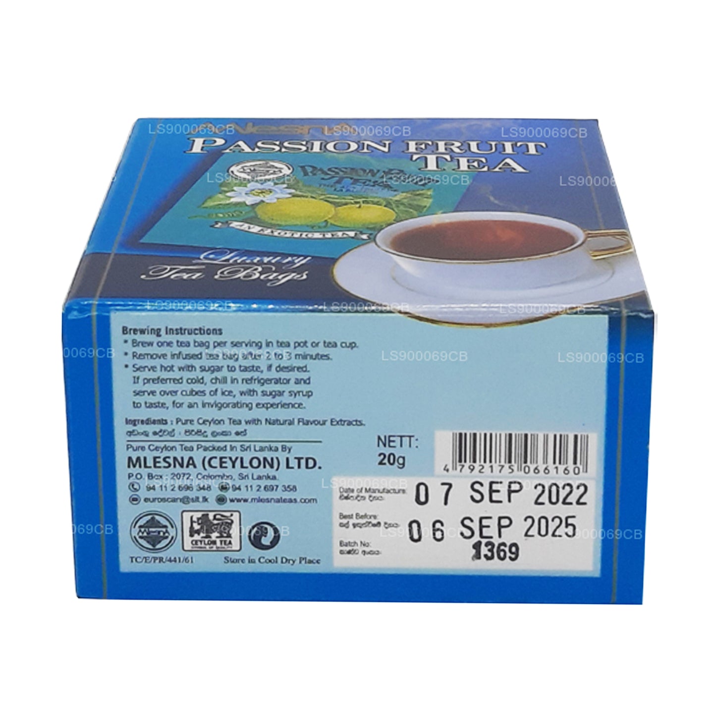 Чай с маракуйей Mlesna (20 г) 10 роскошных чайных пакетиков