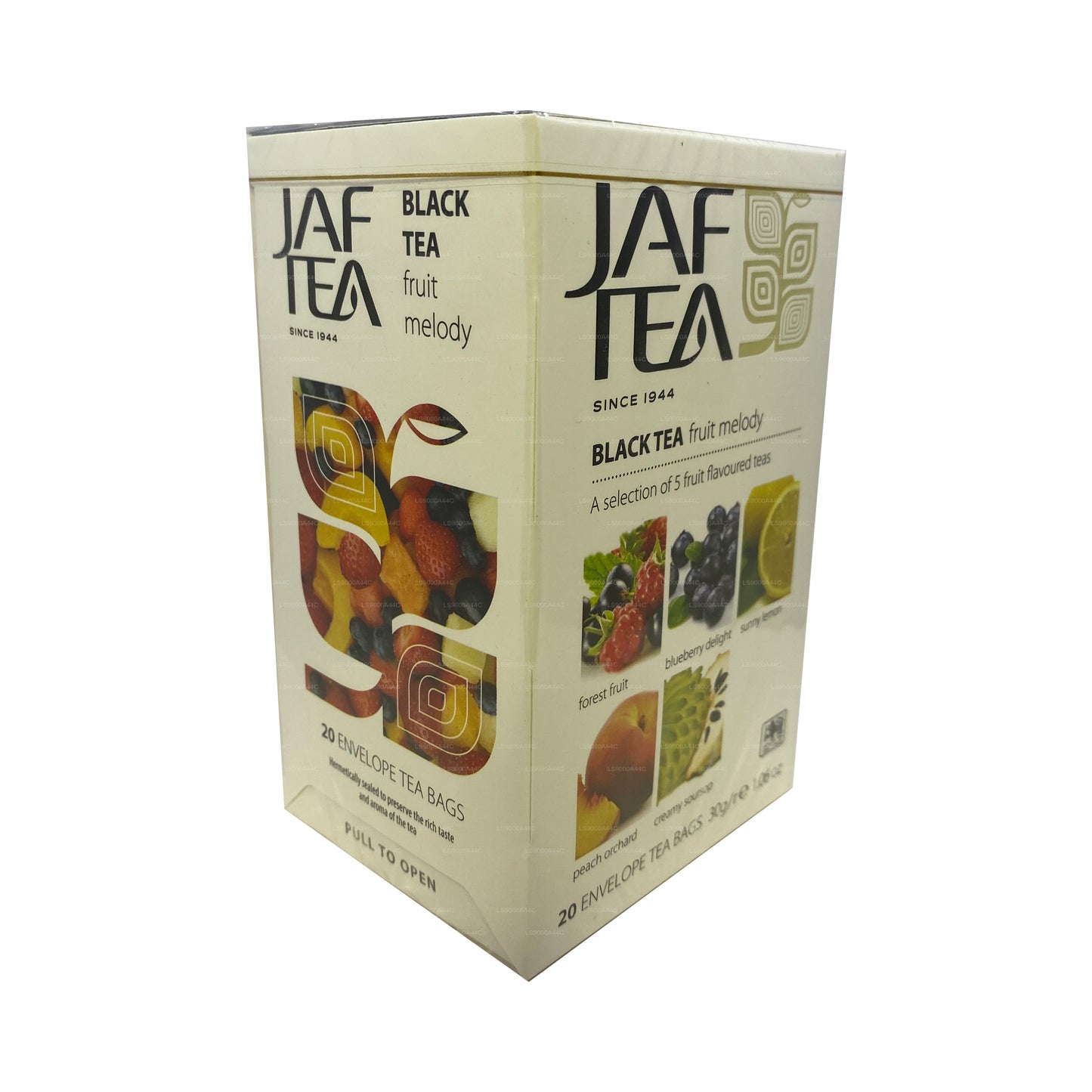 Jaf Tea Коллекция чистых фруктов Черный чай Фруктовая мелодия (30 г) 20 чайных пакетиков