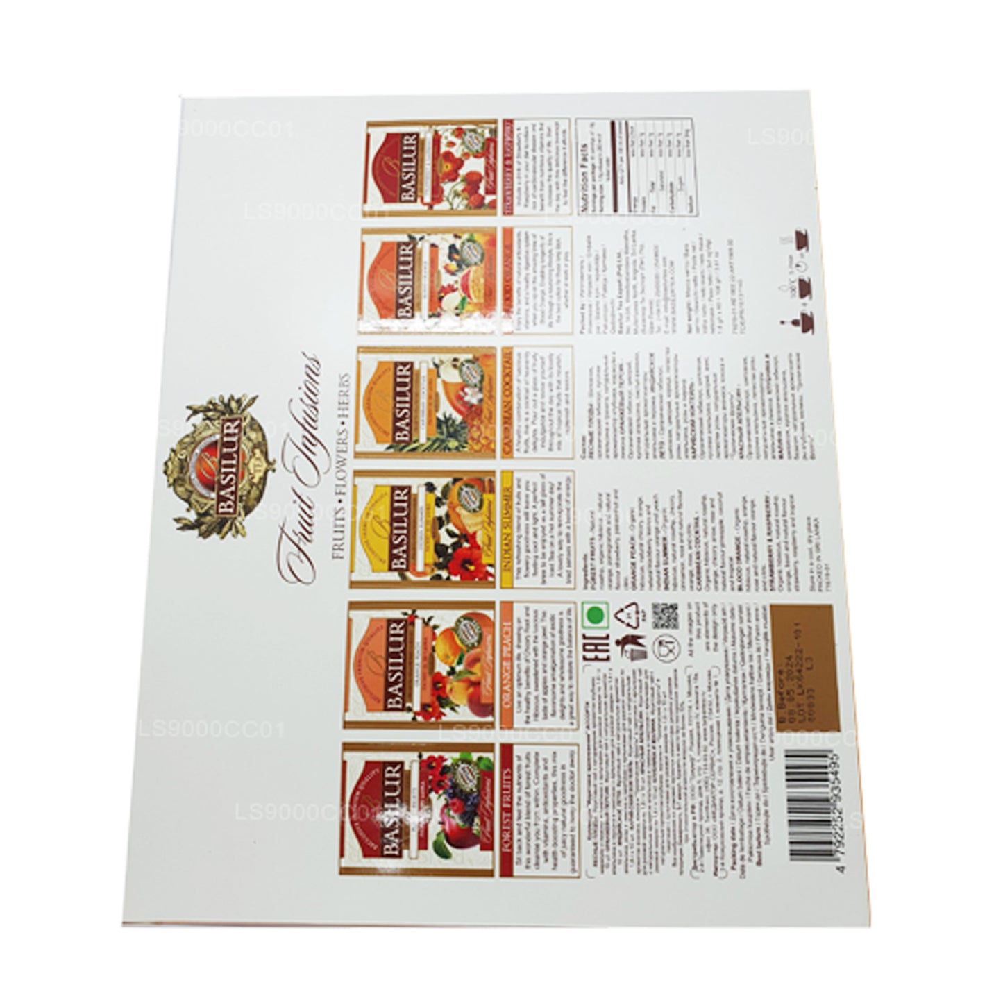 Цейлонский чай Basilur «Фруктовые настои» в ассортименте 60 пакетиков