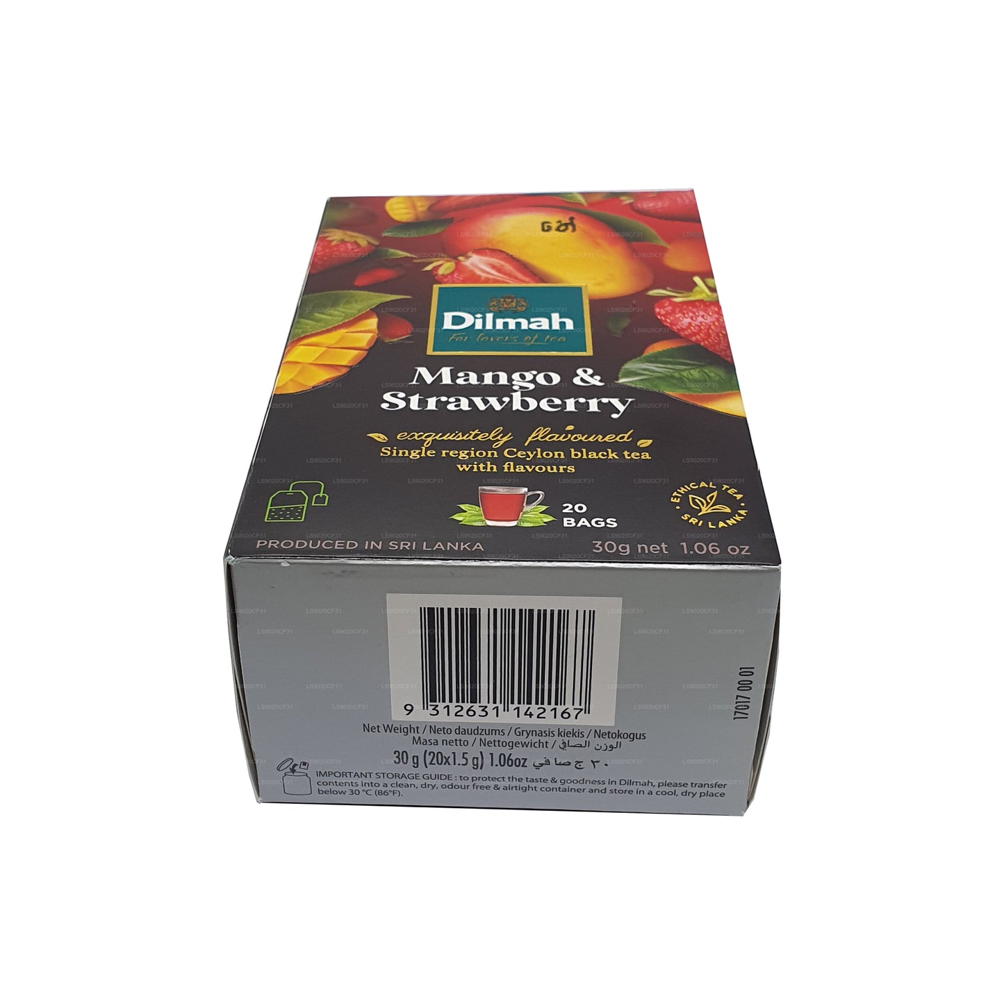 Чай Dilmah со вкусом манго и клубники (30 г) 20 пакетиков
