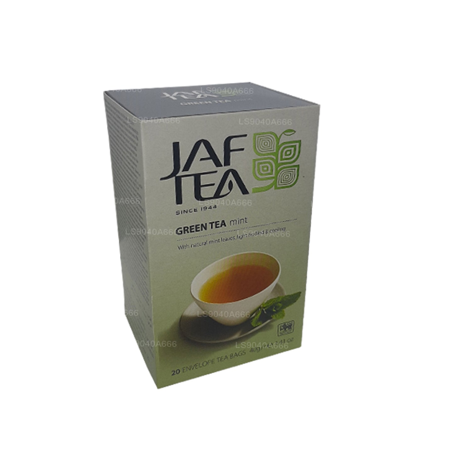 Коллекция Jaf Tea Pure Green Collection Зеленый чай, мята, фольга, конверт, чайные пакетики (40 г)