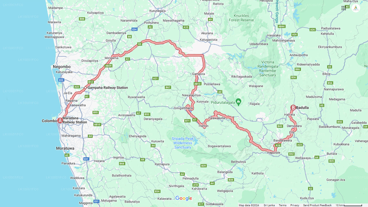 Colombo to Badulla train ride on (Train No: 1001 "Denuwara Menike")