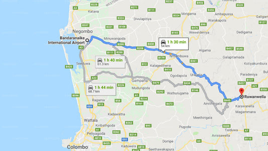 Частный трансфер из города Руванвелла в аэропорт Коломбо (CMB)