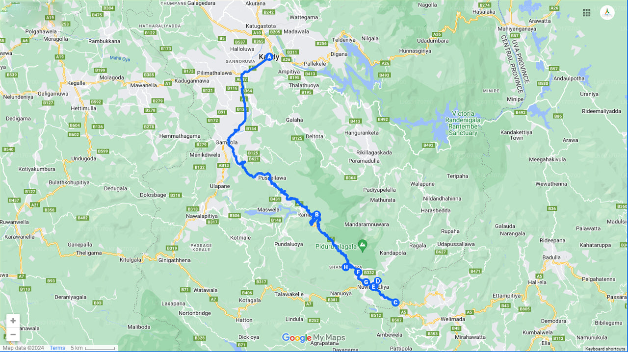 Пик-Пойнт в Центральном нагорье из Канди