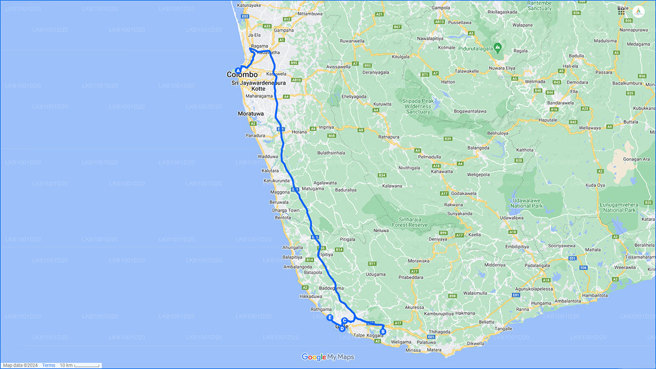 Достопримечательности южного побережья из порта Коломбо