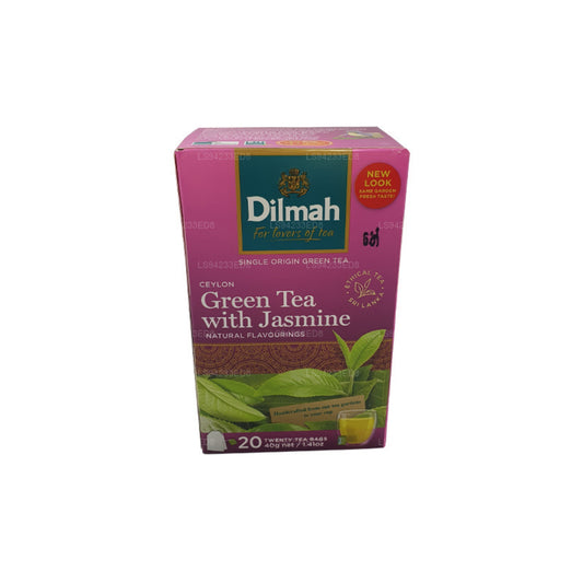 Цейлонский зеленый чай Dilmah с жасмином (40 г) 20 пакетиков