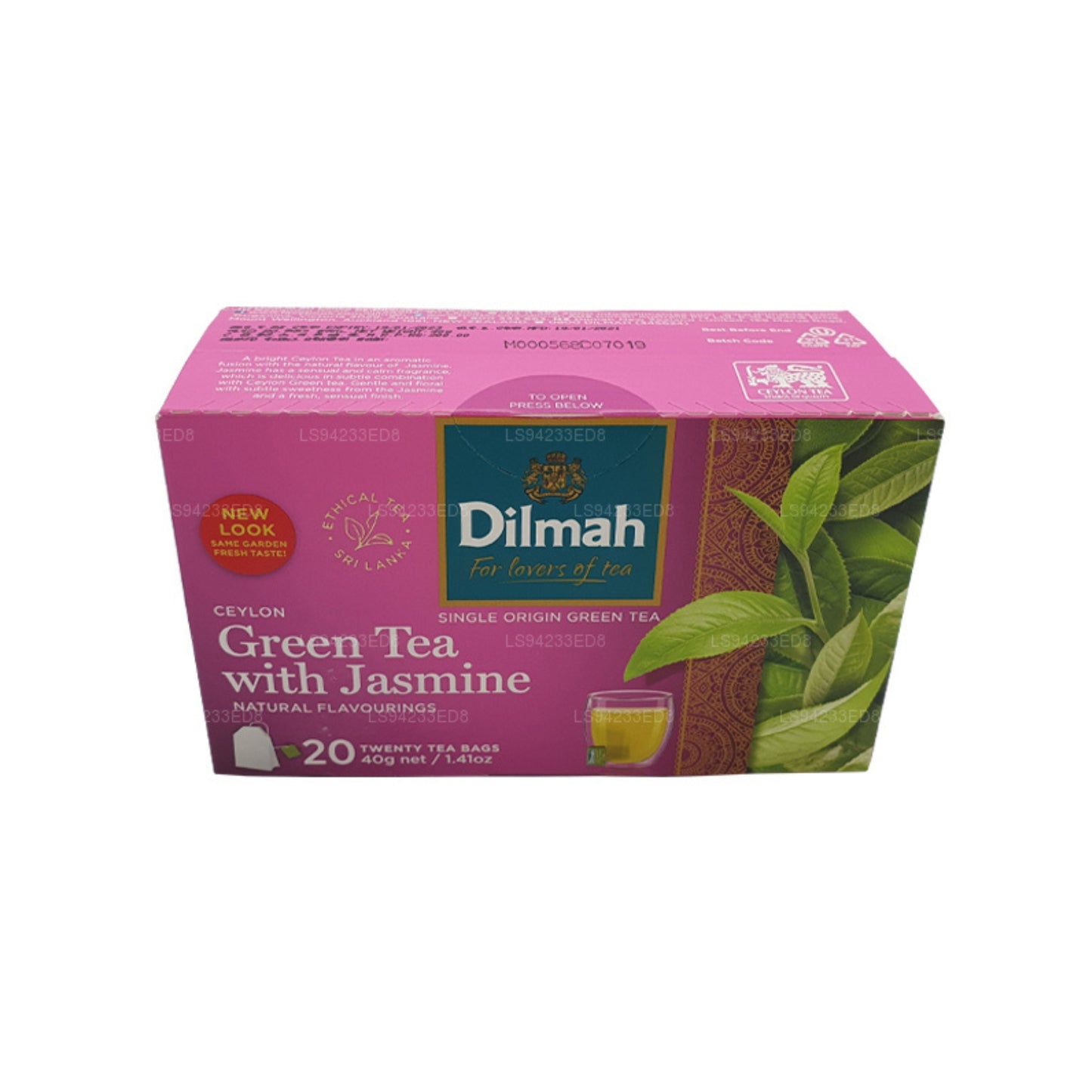 Цейлонский зеленый чай Dilmah с жасмином (40 г) 20 пакетиков