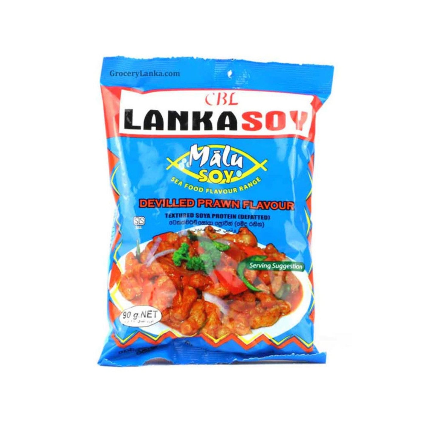 Lankasoy Malusoy Devilled Prawn Flavored Soy Nuggets (90g)