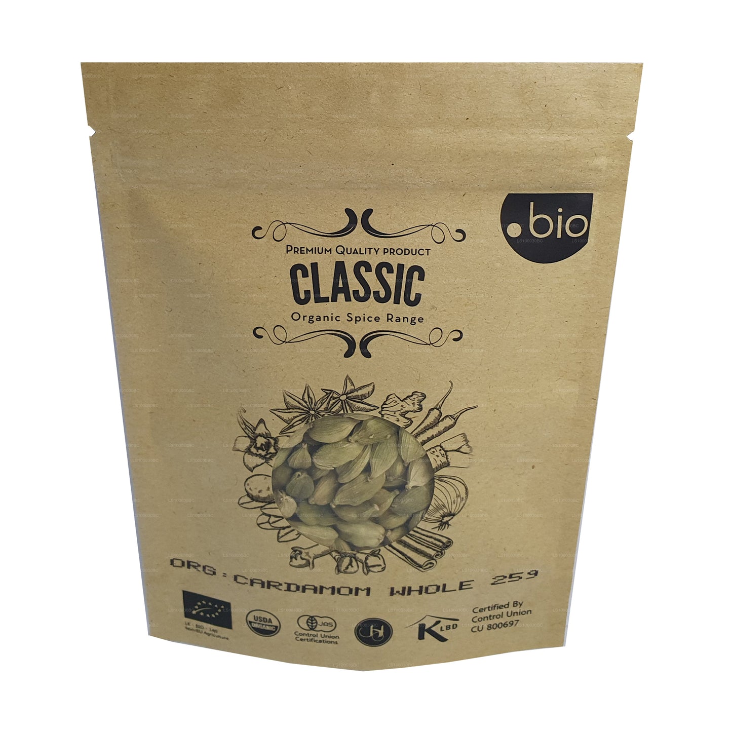 Органический кардамон в стручках Lakpura