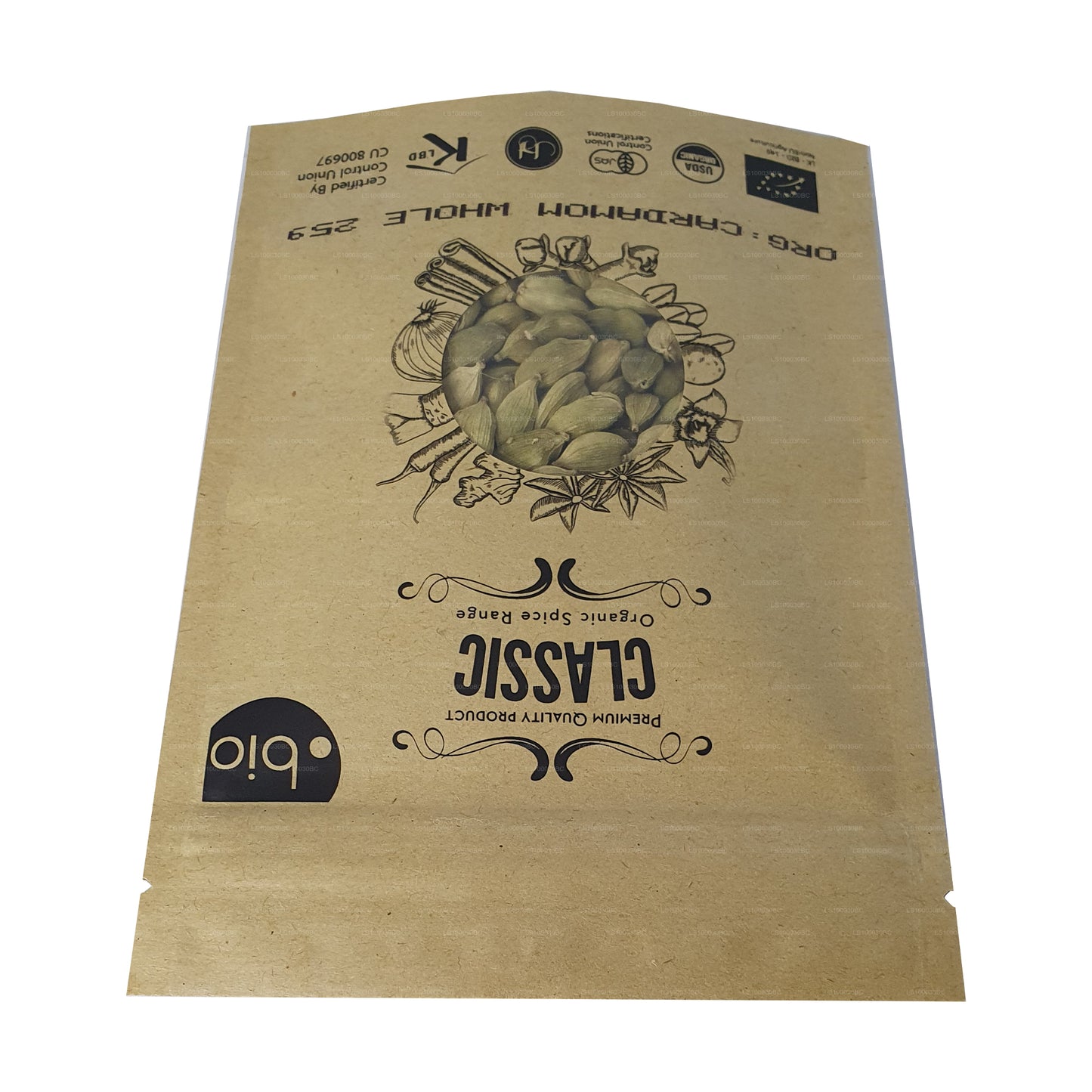 Органический кардамон в стручках Lakpura