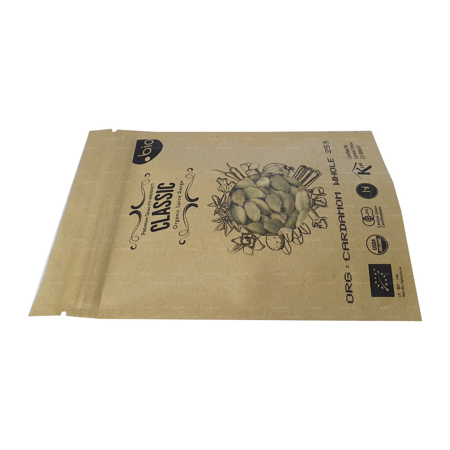 Органический кардамон в стручках Lakpura