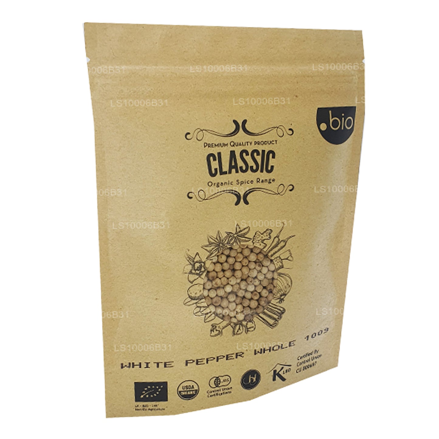 Органический белый перец Lakpura целиком