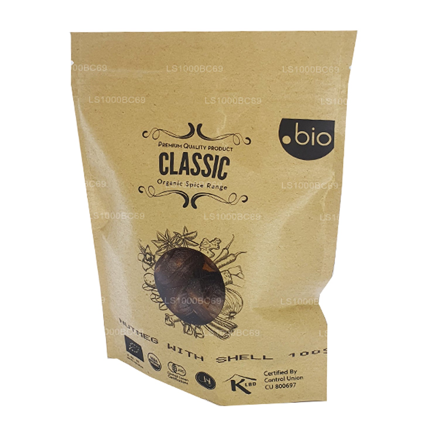 Органический мускатный орех Lakpura с скорлупой