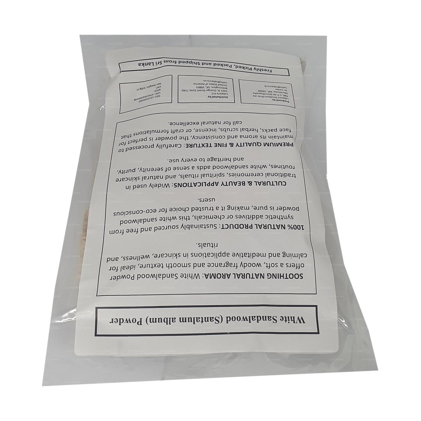 Порошок белого сандалового дерева Lakpura (100 г)