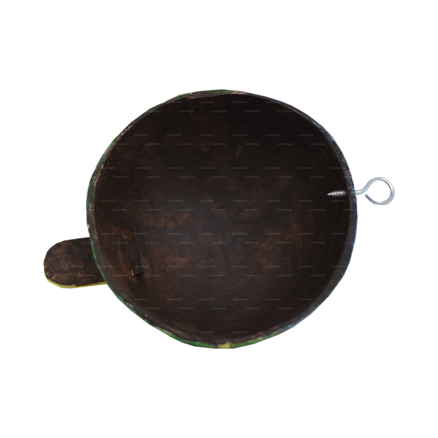 Традиционные шри-ланкийские маски ракши (маюра, мару, агни, нага), нарисованные на скорлупе кокосовых орехов (упаковка из 4 штук)