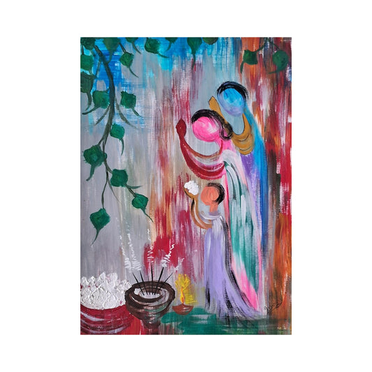 Lakpura® Семья в храме Настенное искусство