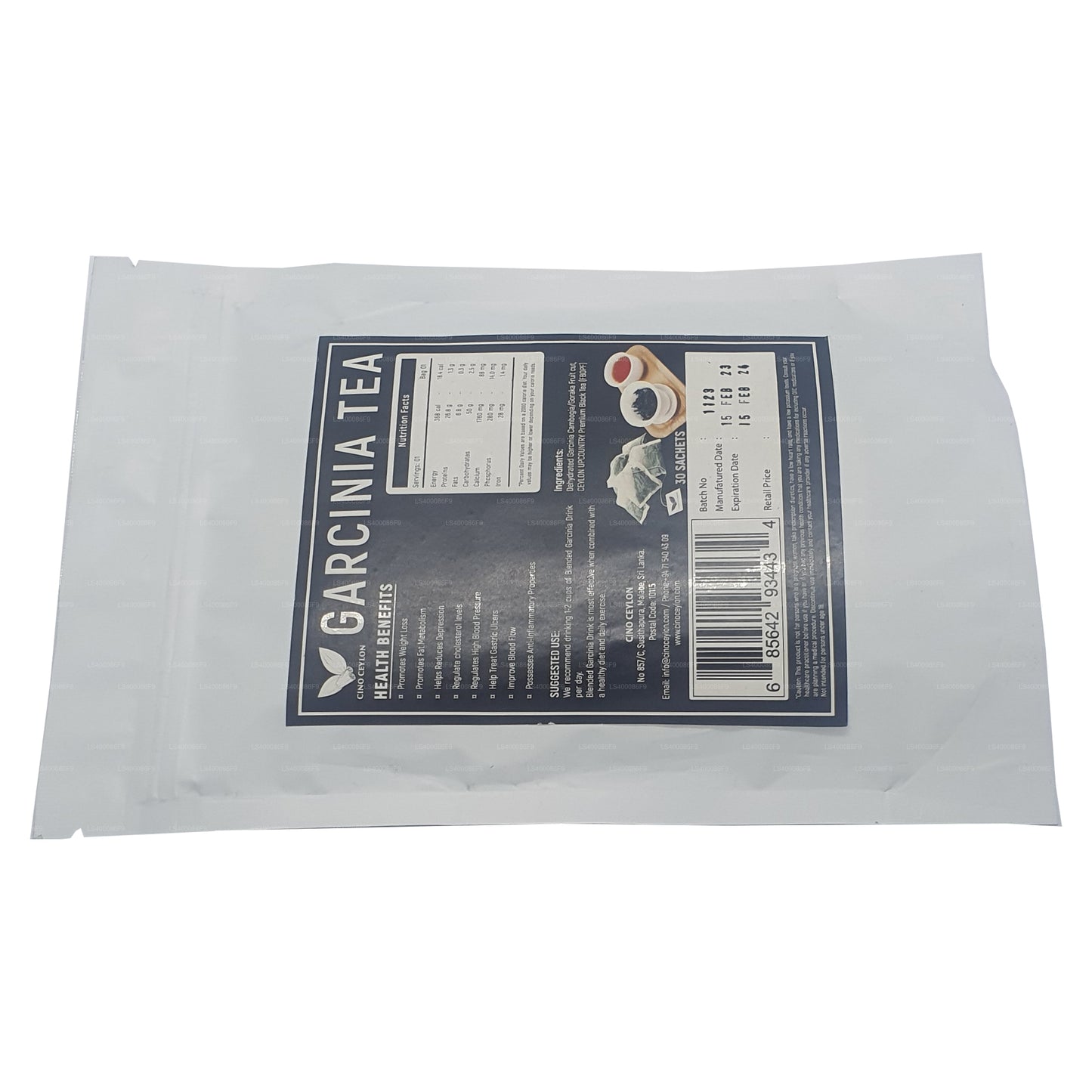 Чай Cino с цейлонской гарцинией (30 пакетиков)