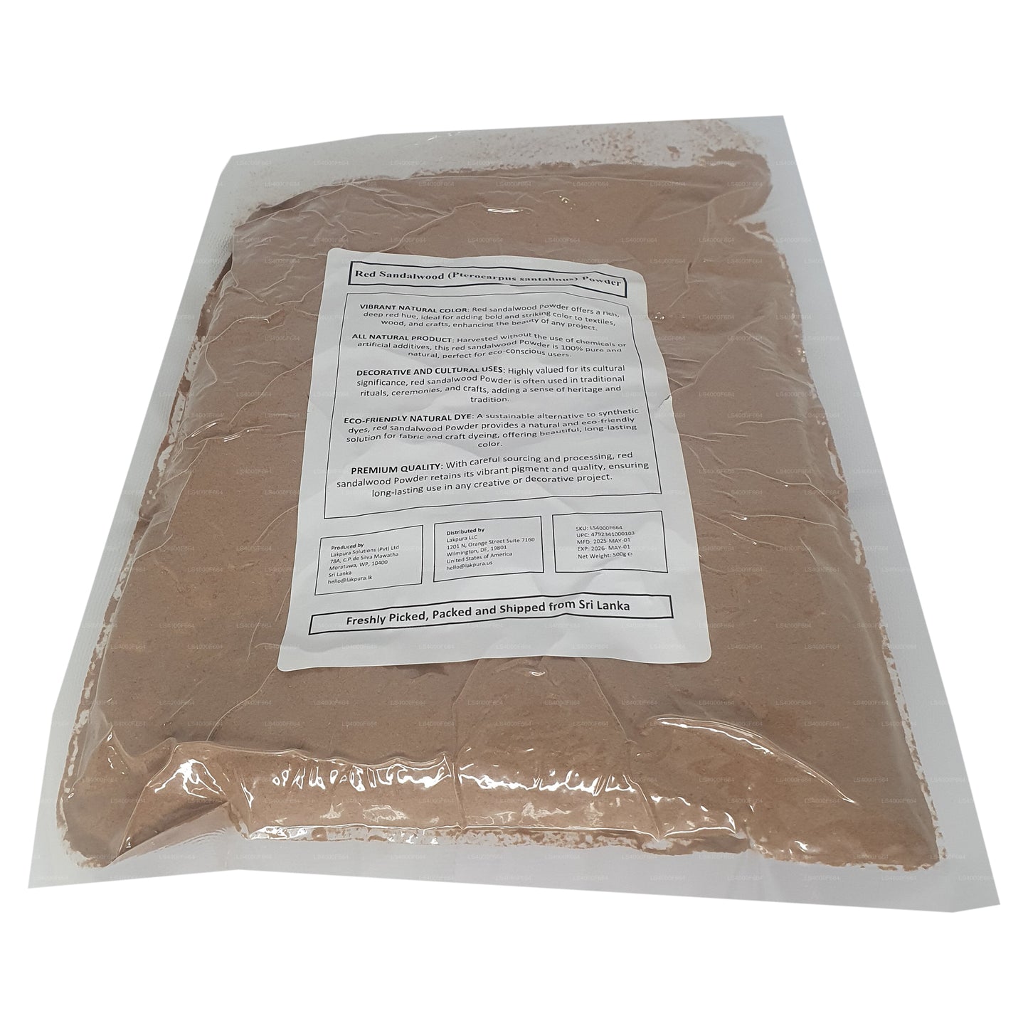 Порошок красного сандалового дерева Lakpura