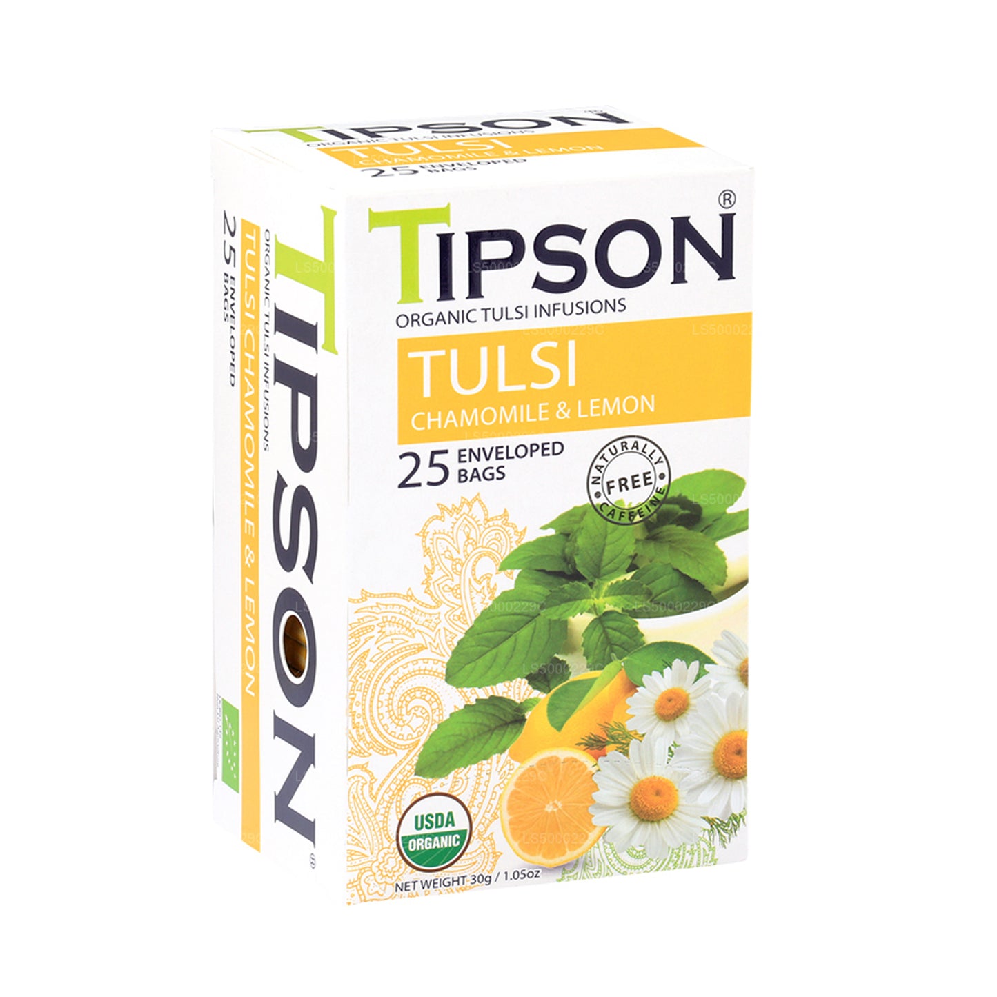 Tipson Organic Tulsi With Chamomile Lemon (30g) 25 Tea Bags
