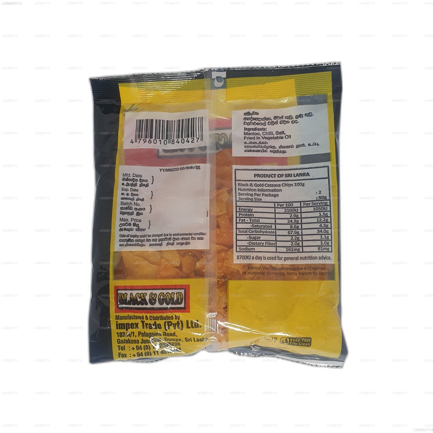 Black & Gold Cassava Chips (100g)