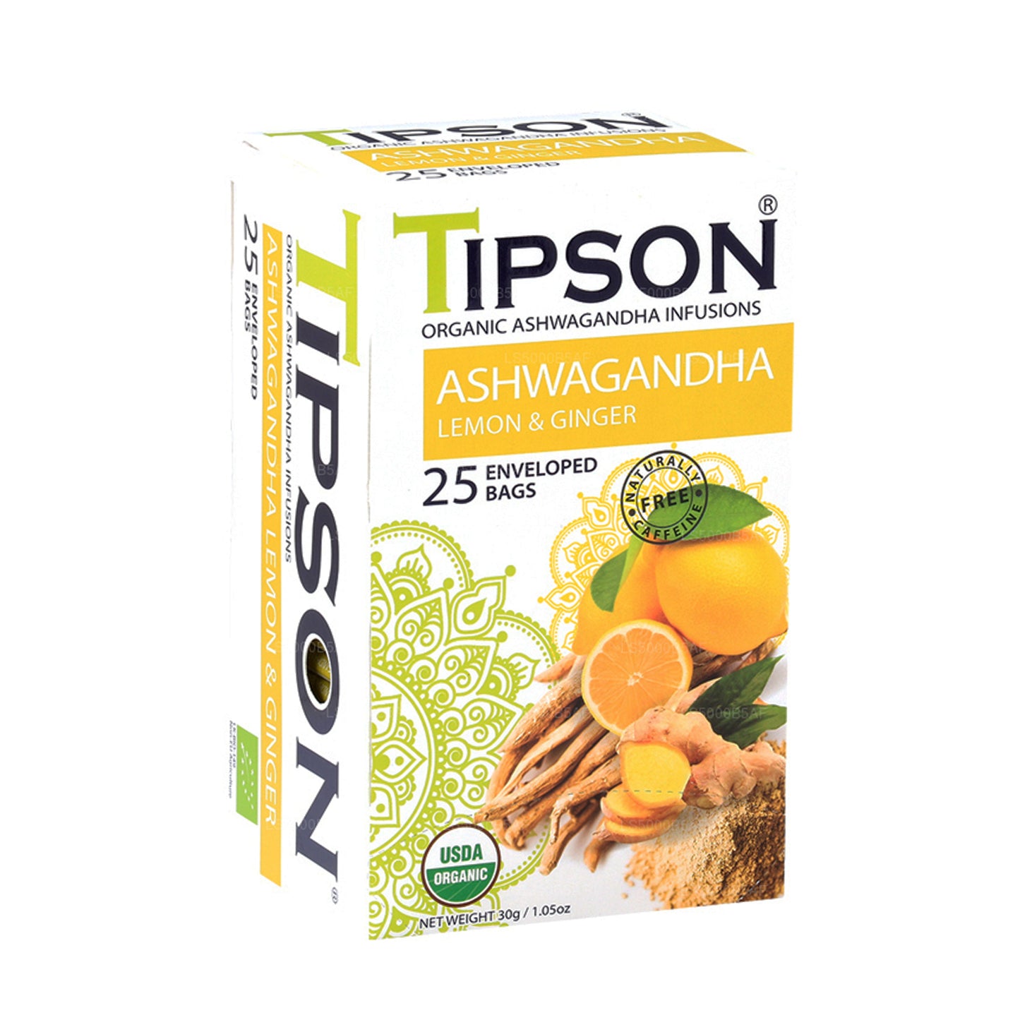 Tipson Tea Organic Ashwagandha With Lemon & Ginger (30g)