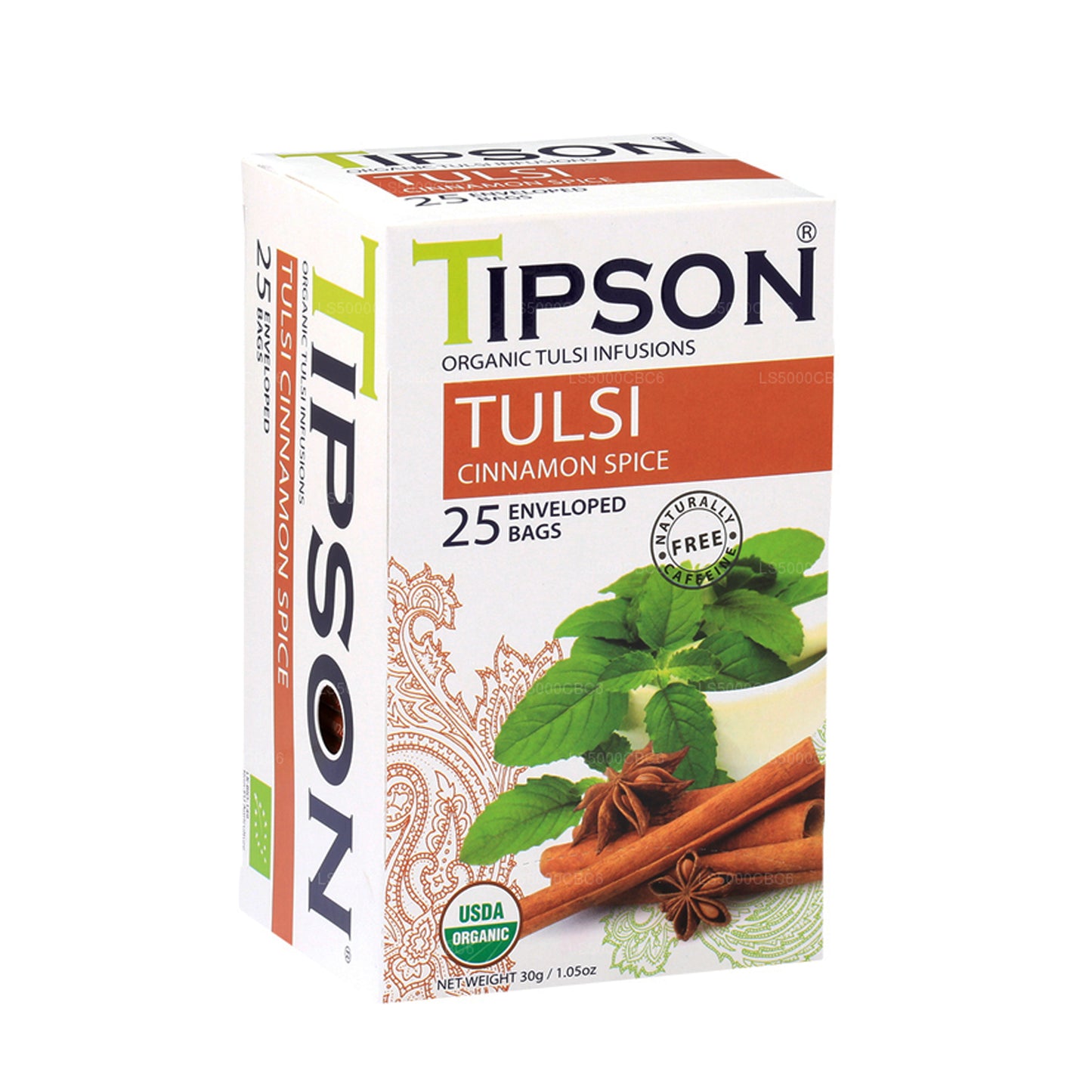 Tipson Organic Tulsi со специями корицы (30 г) 25 пакетиков чая