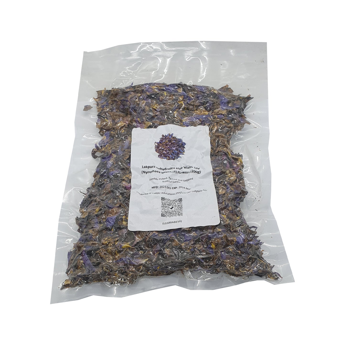 Цветы обезвоженной голубой водяной лилии (Nymphaea Nouchali) Lakpura