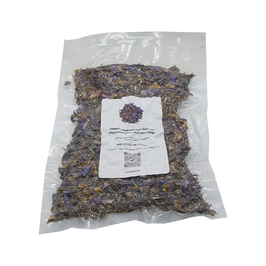 Цветы обезвоженной голубой водяной лилии (Nymphaea Nouchali) Lakpura