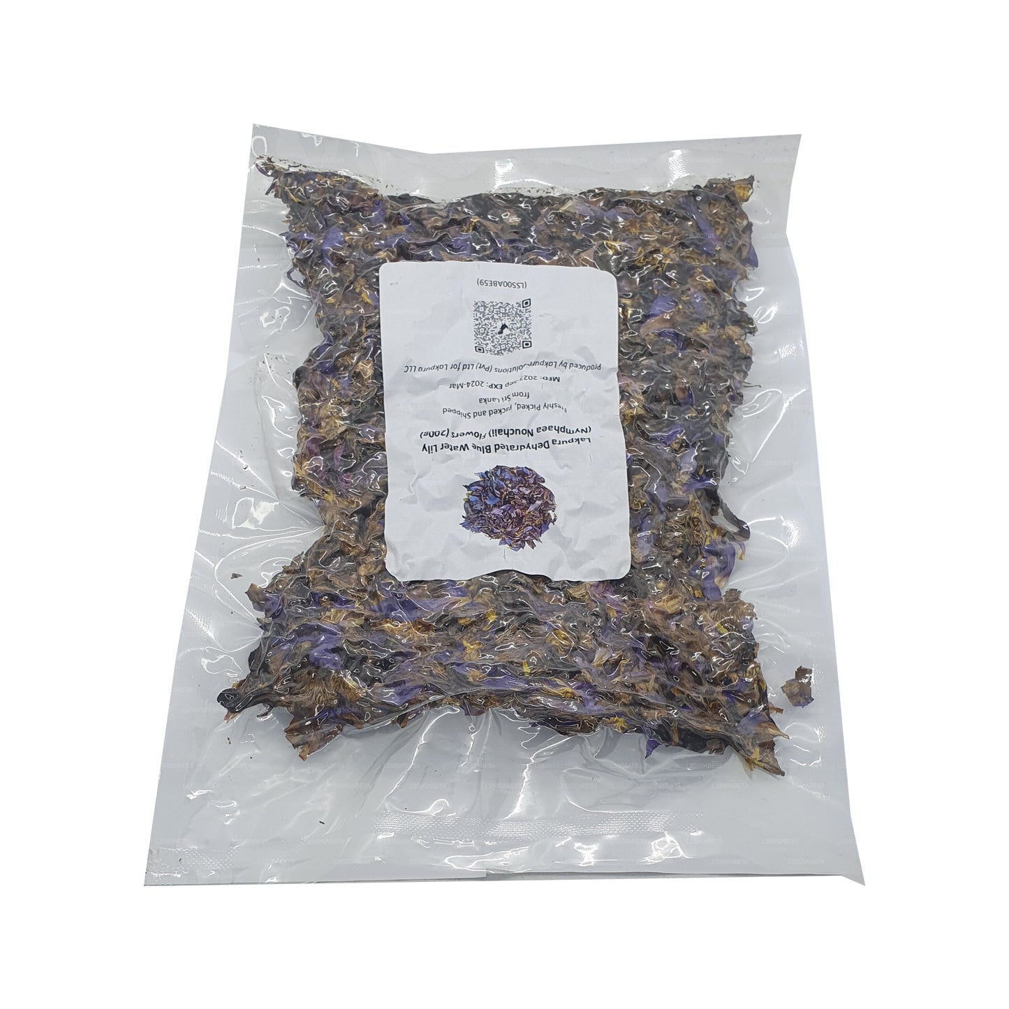 Цветы обезвоженной голубой водяной лилии (Nymphaea Nouchali) Lakpura