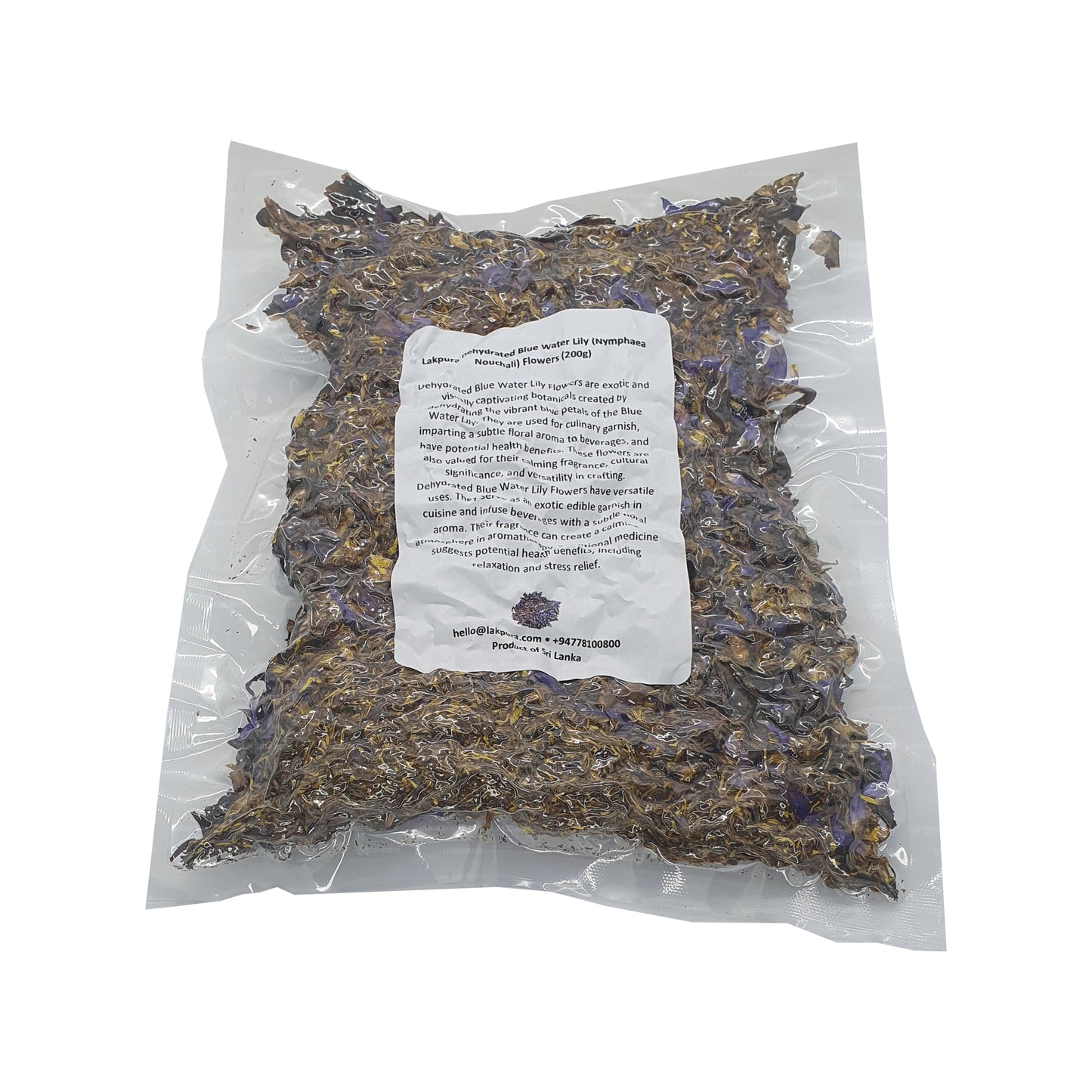 Цветы обезвоженной голубой водяной лилии (Nymphaea Nouchali) Lakpura