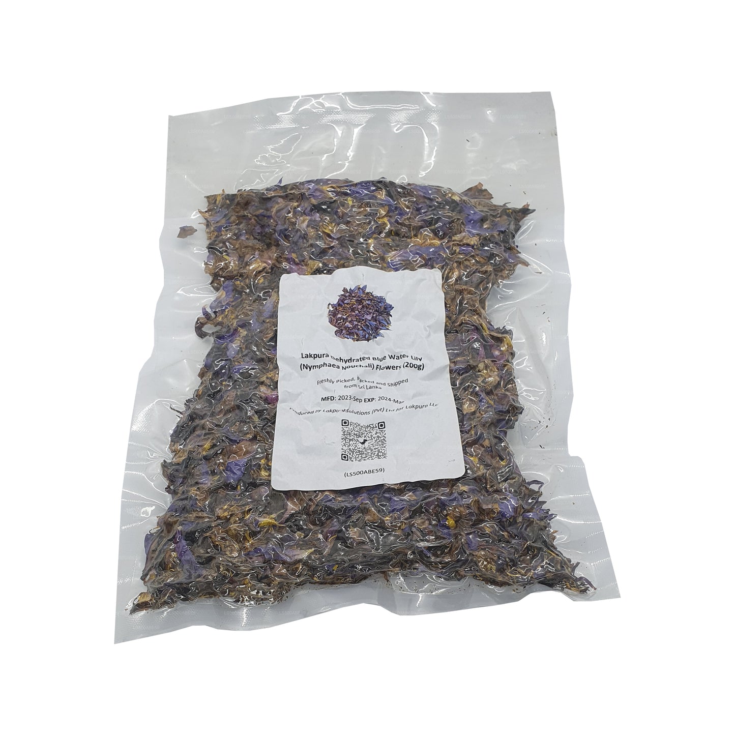 Цветы обезвоженной голубой водяной лилии (Nymphaea Nouchali) Lakpura