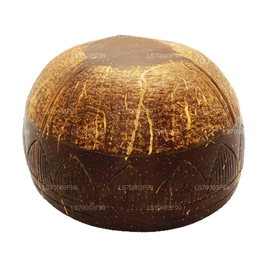 Чаша для смузи из кокосовой скорлупы с ложкой и вилкой