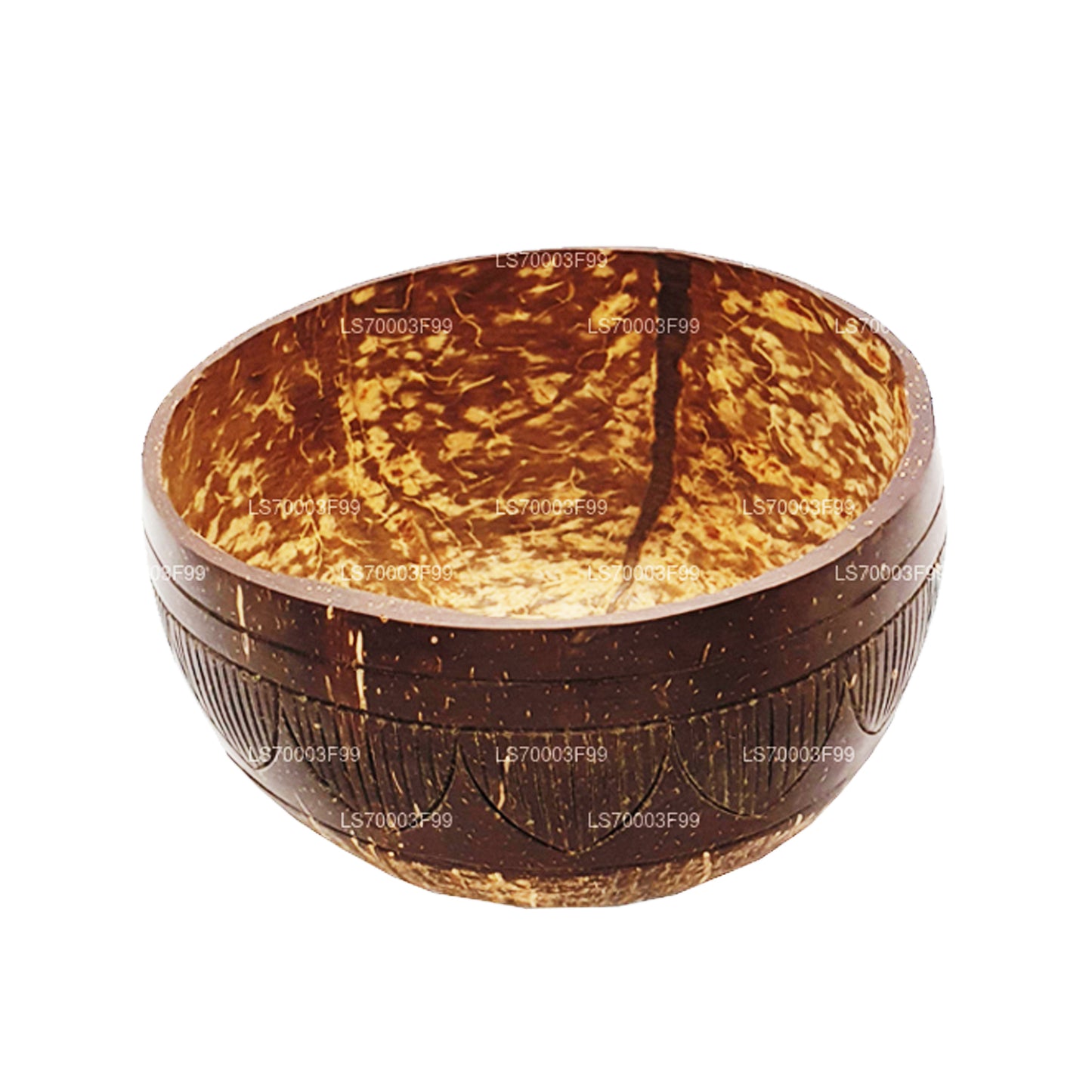 Чаша для смузи из кокосовой скорлупы с ложкой и вилкой