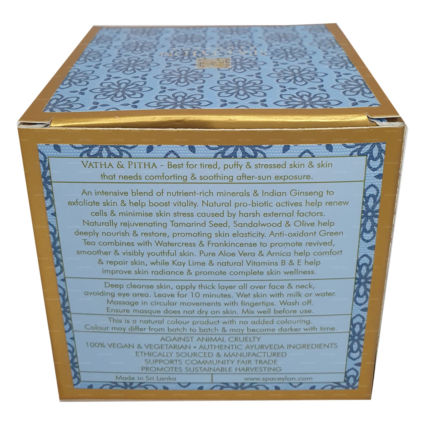 Полирующая маска для снятия стресса для кожи Spa Ceylon Ashwagandha Reviva (200 г)