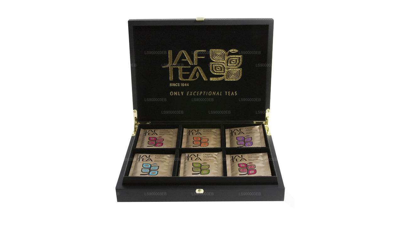 Деревянный презент Jaf Tea с закрытым верхом и 6 отделениями