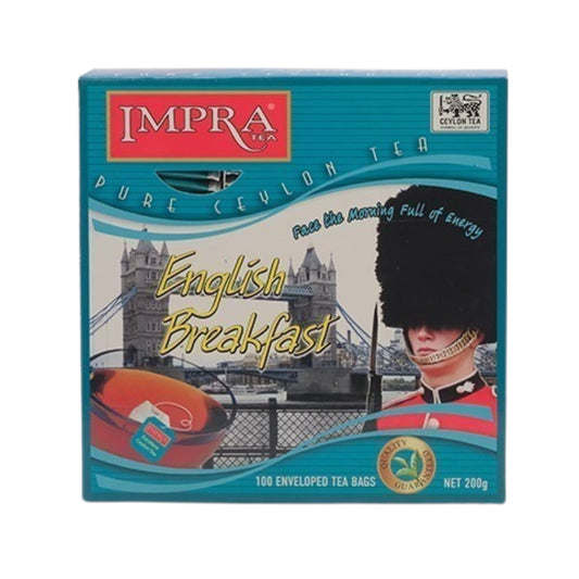 Impra English Breakfast Tea (200g) 100 Enveloped Tea Bags